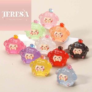 10pcs /Set LUMINOUS BLESSING BALLS KIKI CUTE DIY ACCESSORIES Three-DIMENSIONAL CARTOON夜光福气团子Kk 可爱diy饰品配件立体卡通