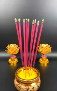Natural Sandalwood Fragrant Flowers & Incense Bamboo Sticks天然檀香花开富贵香供佛竹签香