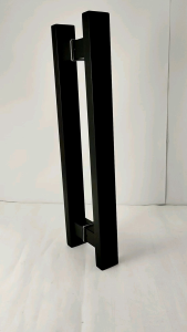 Pull Gagang Pegangan Handle PINTU TARIK KACA KOTAK STAINLESS ALUMUNIUM KAYU FULL HITAM BLACK SILVER CHROME DOFF ROMAWI K801 40x20MM