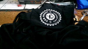 Apron Custom / Celemek Cetak Logo Sablon Minimal 4 pcs