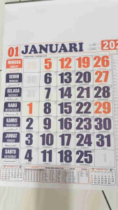 Kalender dinding KK Sedang 2025
