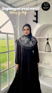 WDY-MUDY//JILBAB Segi Empat Motif OVAL ukuran JUMBO