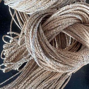 เชือหมอน บรอนเงิน 4-5 มิล แก้ม เปีย เชื้อกผักตบชวา ยาว 30 มิตร งานสาน ถักเเน่น งานประดิษฐ์