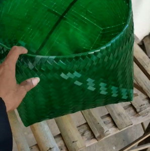 Besek Saringan Cuci Beras Muat 10 Kg Beras / Peniris Beras Multi Fungsi / Anyaman Plastik Tradisional / Penyaring Cuci Beras