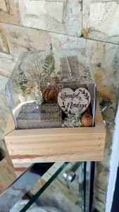 Tempat cincin gelang rustic tutup mika (CGR)