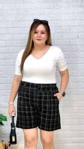 กางเกงสาวอวบสาว plus size กางเกงขาสั้น(ความยาวขา 18 นิ้ว) ผู้หญิง Lady Clothing Women  Miss M.A.Closet