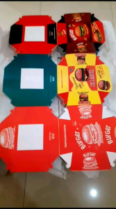 Dus burger / kemasan burger / 10x10x8cm / Wadah burger