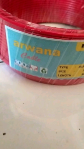 ARWANA Kabel NYA arwana 2.5 50yard Warna HITAM DAN MERAH Kawat Tunggal