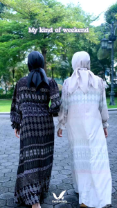 VENTE | Elva Gamis Wanita Motif Etnik Terbaru | Dress Wanita Pesta Kondangan | Bahan ToryGold Motif