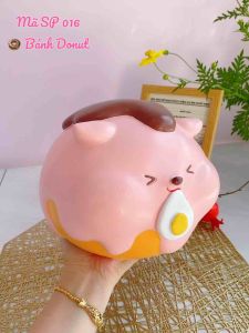 (20x20x16cm) 🍩 Bánh Vòng Donut - Mã SP 016 heo đất cho người sành ăn vặt