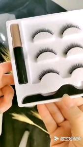 bulu mata magnet 3 pairs / bulu mata magnet natural 3D bulu mata palsu magnet eyelash magnetik eyelash magnetic / bulu mata magnet EYELINER