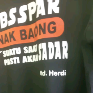 Kaos sablon SATUAN bahan combad 30s Poliplex