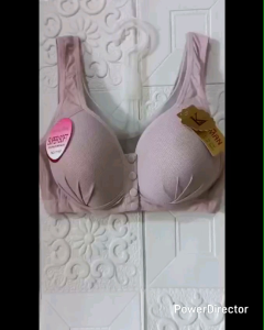 KAXILIMAN BRA SUPER SOFT Kancing 4 Di Depan Cup B Besar Busa Tipis Tanpa Kawat Motif Pori Size 36-46