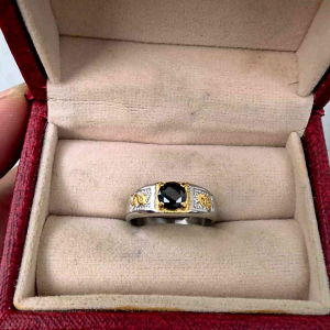 Cincin Batu Black Diamond Super Minimalis