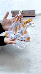 Serian Topi Mustard: 3 Pcs Topi Kupluk Bayi Baru Lahir