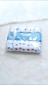 Bedong Bayi Bahan Kaos 3 Pcs Biru Series 110 x 90