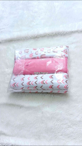 Bedong Bayi Bahan Kaos 3 Pcs Pink Series 110 x 90