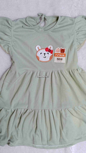 Dress Anak Perempuan Usia 0 - 6 Bulan Motif HEWAN Merk PIP MIM BABY SNI