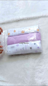 Bedong Bayi Bahan Kaos 3 Pcs Lilac Series 110 x 90