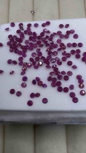 [Real Gem] Natural Ruby Africa 3 A Quality Round 2.1 mm พลอยดิบ ทับทิมพลอยแท้ one piece