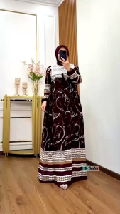 GIMIS SET HIJAB BAHAN CERUTY MOTIF RANTAI LD 110 CM PB 140 CM