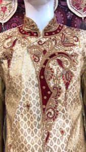 🎯ชุดแต่งงานผู้ชายอินเดียสุดหรูหรา #Men Sherwani Cream Wedding Sherwani For Men Hand Embroidered