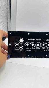 เพลทลำโพงบูลทูธ งานไฟ หนา 3 มิล ZK-TB21 ไม่ย้ายช่องเพลท 5*23cm วัตแบตดิจิตอล Power 12mm /DC 11mm/Led 6 mm ขนาดทั้งหมด 9 × 27cm