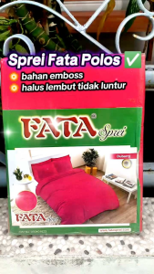 FATA Sprei Ukuran 160x200x20cm Queen Size  Polos Embossed Microtex Disperse Bahan Halus Tidak Luntur dan Nyaman