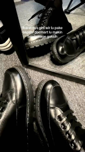 Sepatu Pria DOCMART Kasual Sepatu Vantopel Hitam Korean Style