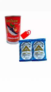 Paket Sarden Brilian Saus Tomat + Garam Dapur Halus Beryodium