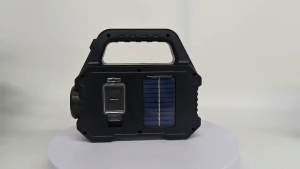 Factory Direct High Brightness LED Flashlights Solar Power Built-in Battery Rechargeable Handheld Torch Lamps With Power Bank