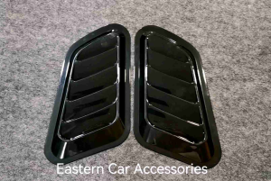 2pcs Car Decorative Air Flow Intake Scoop Cover Turbo Bonnet Vent Cover