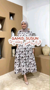 GAMIS SUSUN LD 110 CM ALL SIZE BAHAN DIAMOND || BUSUI FRIENDLY || Bisa COD