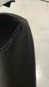 Kulit Jok Motor Hitam Polos (Jahit Samping) Sarung Jok Motor Beat Fi