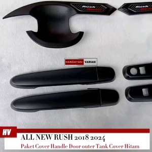 Paket Cover Handle Door Outer Pintu Tank Cover Toyota All New Rush 2018 2024 Hitam Doff