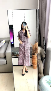 SET STELAN ROK KATUN TWEED 8023/8037 IMPORT