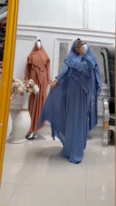 Mikhaylla Elena Syari COD LD100-120 PB140 Busui Set Jilbab Gamis Syari Baju Lebaran Elegant Super Premium Terlaris Best Seller