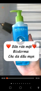 DATE XA - TEM PHỤ 500ML Sữa rửa mặt dạng gel hỗ trợ ngăn ngừa mụn dành cho da hỗn hợp da dầu da mụn Bioderma Sebium Gel Moussant
