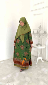 GAMIS BATIK MUSLIMAT NU TERBARU 2025 SANWOS TANPA KARET BELAKANG MAYUNG JUMBO EKSKLUSIF