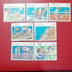 Prangko Australia klasik koleksi kuno 7 pcs Campur USED