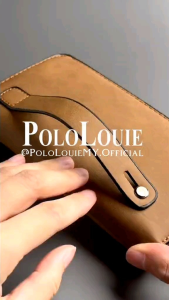 Original Polo Louie Men Leather Long Zip Wallet Phone Purse Card Holder Handcarry Clutches
