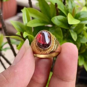 CINCIN BATU RED AMERICAN DIAMOOND SUPER MEWAH MINIMALIS TOP QUALITY