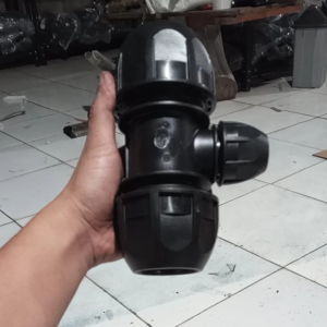 Sambungan Pipa HDPE Reducer Tee & Ukuran 50x25 mm