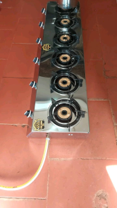 Bếp Gas Khè 6 lò Dài Cao Cấp Hàng Việt Nam Khung Đập Máy CNC Độ Bền Cao Lửa Bao Mạnh Nhé Khách