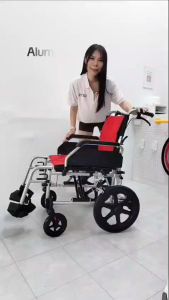 GETS Wheelchair G018-16: Lightweight 13.4kg Detachable Wheelchair with 16” Polyurethane (PU) Wheels & Height Adjustable Anti-Tipper