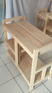 Meja kompor Tatakan 2 Tungku & 1 Tungku Mahoni termurah Bisa COD