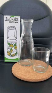 Lemonade Water Jug/Botol Kaca 550ml dgn gelas Kaca/Botol Carave dgn gelas Kaca