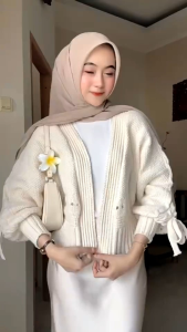 Balero Cardigan Batwing Cable Outer Knitt Korean Atasan Wanita Rajut Kadigan Outfit Premium Acrylic Tebal