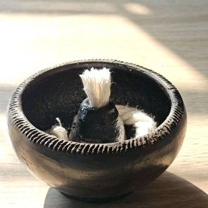 ตะเกียงน้ำมันพืช พร้อมไส้ตะเกียง กว้าง 8.5 สูง 5 cm จุดได้นาน 5-6 ชั่วโมง#ตะเกียงน้ำมัน#ตะเกียงดินเผา