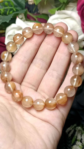 Copper quartz rutilated Bracelet 10mm+ 纯天然老矿铜发晶 招财手串手链 10mm+ 招正财偏财